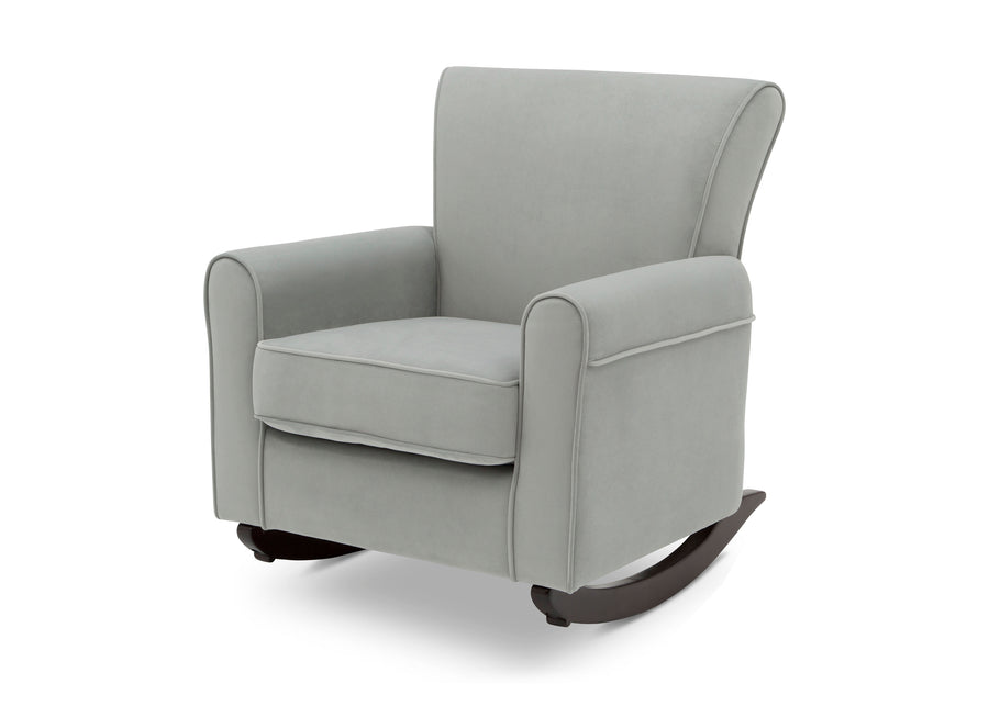 Mist with Dark Chocolate Frame (1326) 10-Lancaster Rocking Chair featuring LiveSmart Fabric by Culp