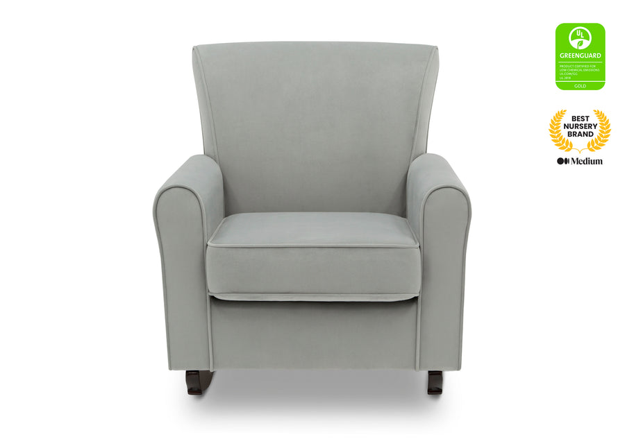 Mist with Dark Chocolate Frame (1326) 8-Lancaster Rocking Chair featuring LiveSmart Fabric by Culp