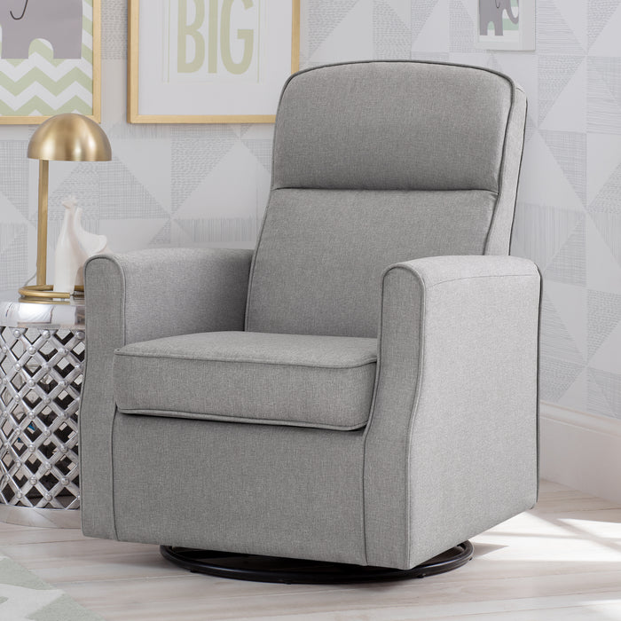517310 1304 Blair Glider French Grey Lifestyle 102 3-Blair Slim Nursery Glider Swivel Rocker Chair
