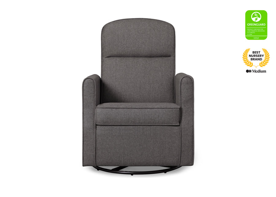 Charcoal Grey (931) 8-Blair Slim Nursery Glider Swivel Rocker Chair