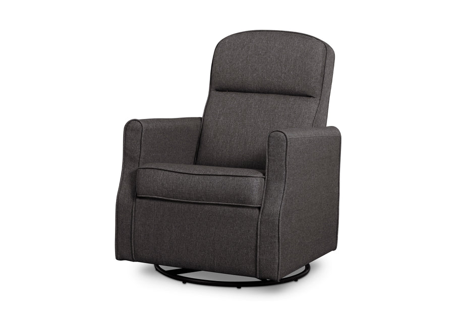 Charcoal Grey (931) 10-Blair Slim Nursery Glider Swivel Rocker Chair