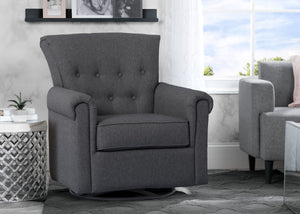 Charcoal Grey (931)  1-Harper Nursery Glider Swivel Rocker Chair