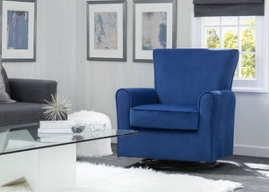 Blue Velvet (469) 1-Elena Nursery Glider Swivel Rocker Chair