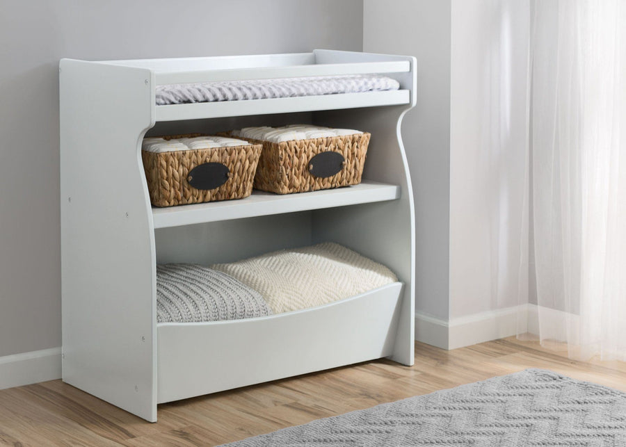 Bianca White (130) 14-Gateway 2-in-1 Changing Table & Storage Unit