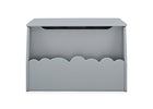Gray toy box with scalloped edge on a white background 13-Cloud Toy Box