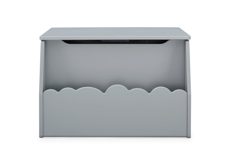 Gray toy box with scalloped edge on a white background 13-Cloud Toy Box