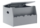 Gray storage box with a lid on a white background 30-Cloud Toy Box