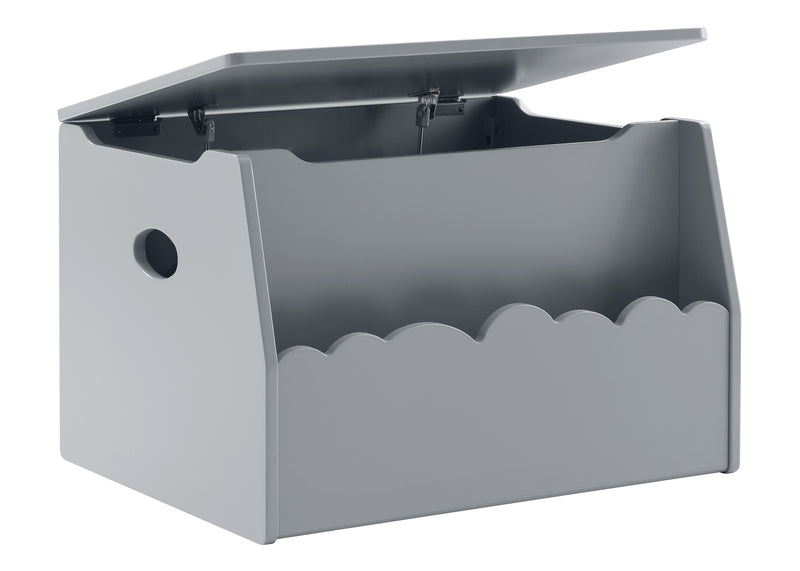 Gray storage box with a lid on a white background 30-Cloud Toy Box