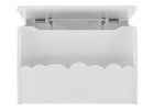 White storage box with scalloped edge on a white background 15-Cloud Toy Box