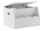 White storage box with a scalloped edge on a white background 16-Cloud Toy Box