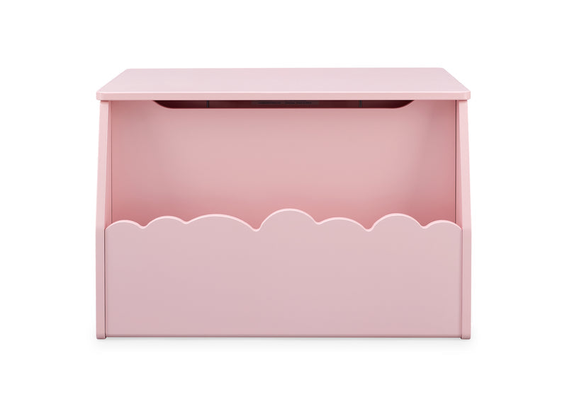 Pink toy box with scalloped edge on a white background 18-Cloud Toy Box