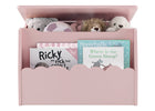Pink toy box with stuffed animals and children's books on a white background 20-Cloud Toy Box