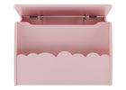 Pink toy box with scalloped edge on a white background 22-Cloud Toy Box