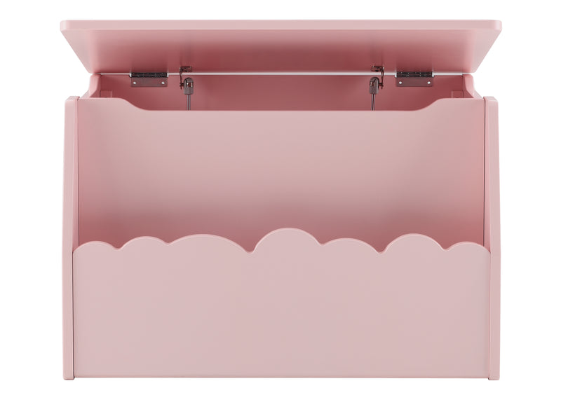 Pink toy box with scalloped edge on a white background 22-Cloud Toy Box
