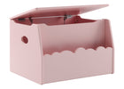 Pink toy box with scalloped edge on a white background 23-Cloud Toy Box