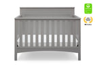 Grey (026) 2-Fancy 4-in-1 Convertible Crib