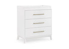 Bianca White (130) 3-Spencer 3 Drawer Dresser with Changing Top and Interlocking Drawers