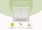 Bianca White (130) 20-Classic Mini Crib with 2.75-inch Mattress - Convertible to Twin Bed