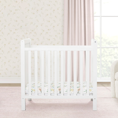 Classic Mini Crib with 2.75-inch Mattress - Convertible to Twin Bed
