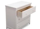 Bianca White (130) 12-Emerson 3 Drawer Dresser with Changing Top