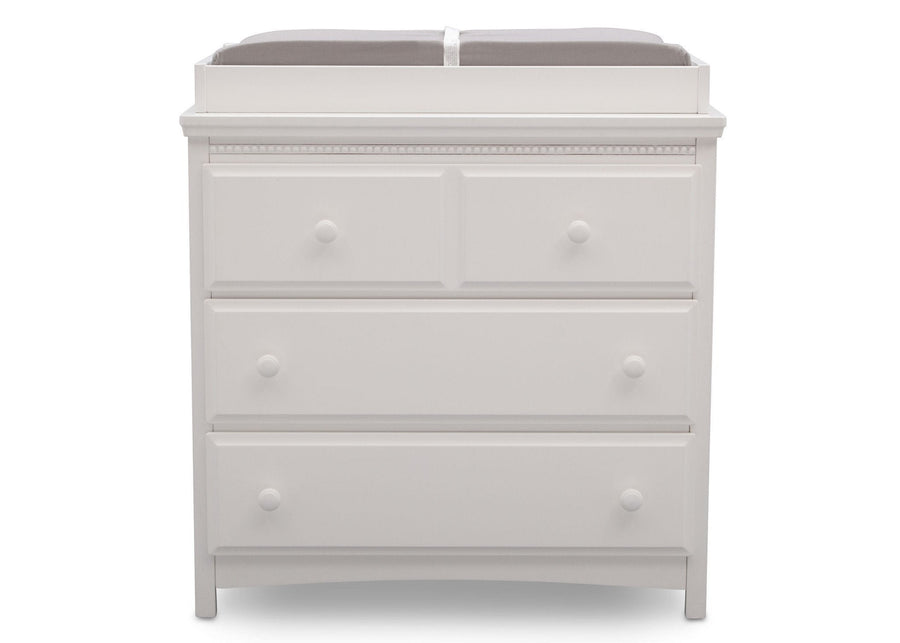 Bianca White (130) 14-Emerson 3 Drawer Dresser with Changing Top