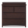 DCB: Walnut Espresso (1324) 5-Emerson 3 Drawer Dresser with Changing Top