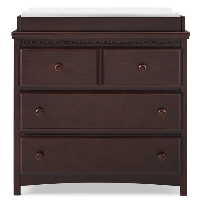 DCB: Walnut Espresso (1324) 5-Emerson 3 Drawer Dresser with Changing Top