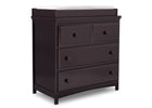 Dark Chocolate (207) 8-Emerson 3 Drawer Dresser with Changing Top
