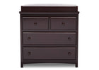 Dark Chocolate (207) 9-Emerson 3 Drawer Dresser with Changing Top