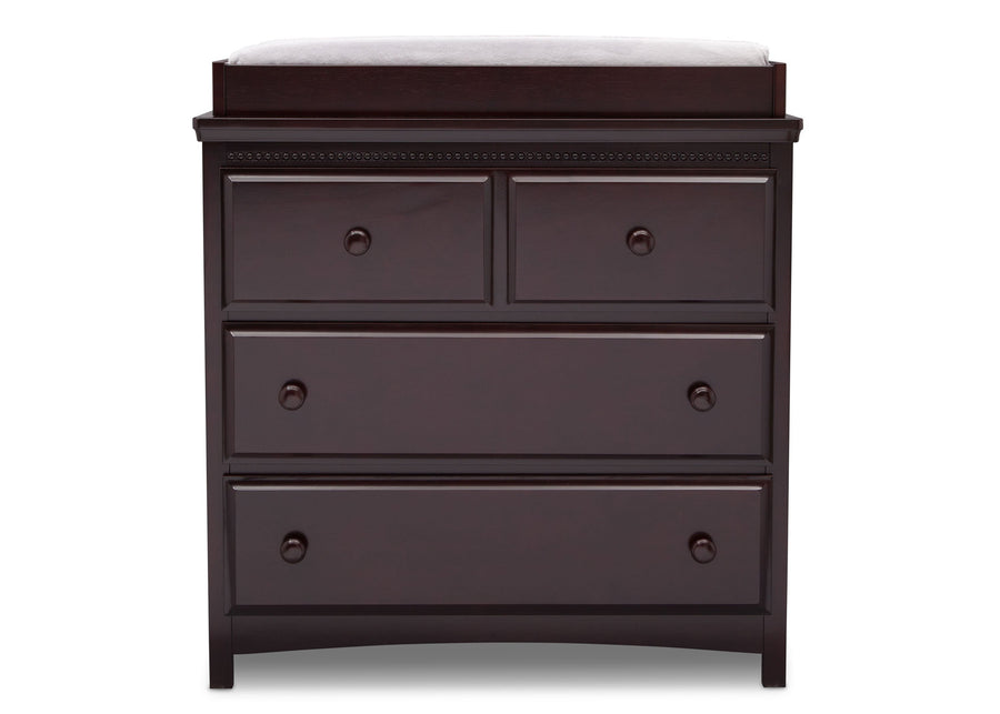 Dark Chocolate (207) 9-Emerson 3 Drawer Dresser with Changing Top