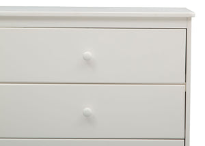Bianca White (130) 13-Skylar 3 Drawer Dresser with Changing Top