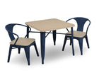 Beige table with four blue chairs on a white background 44-Bistro 2-Piece Chair Set