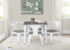 White with Grey Barnboard (153) 1-Bistro Table and 4 Chair Set