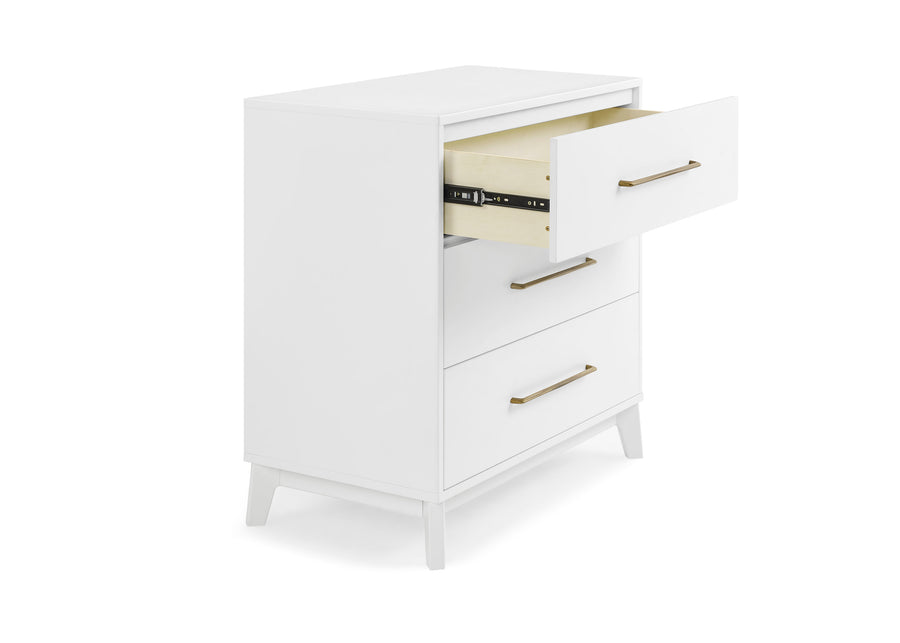 Bianca White (130) 4-Spencer 3 Drawer Dresser with Changing Top and Interlocking Drawers