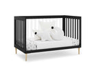 Midnight Grey with Natural (1372) 12-Austin Acrylic 4-in-1 Convertible Crib