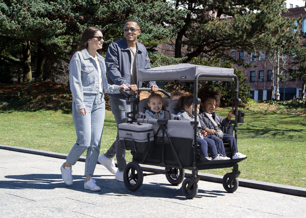 Jeep Wrangler Deluxe 4 Seater Stroller Wagon with Cooler BagGrey Shadow (2363)
