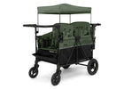 Black and Green (2378) 14-Jeep Wrangler Deluxe 4 Seater Stroller Wagon with Cooler Bag