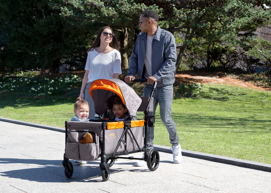 Grey with Bonfire Orange (2377) 1-Jeep Sport All-Terrain Stroller Wagon