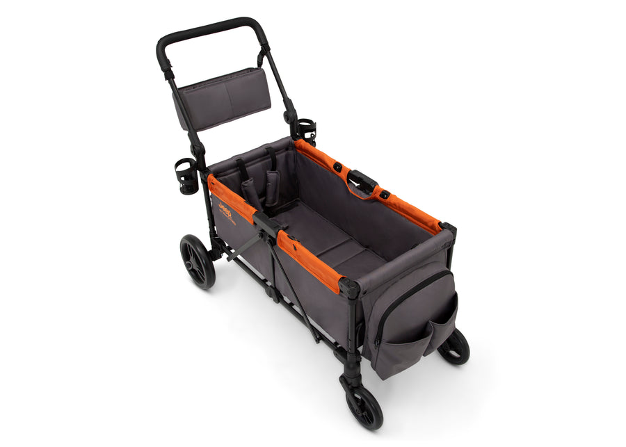 Grey with Bonfire Orange (2377) 2-Jeep Sport All-Terrain Stroller Wagon