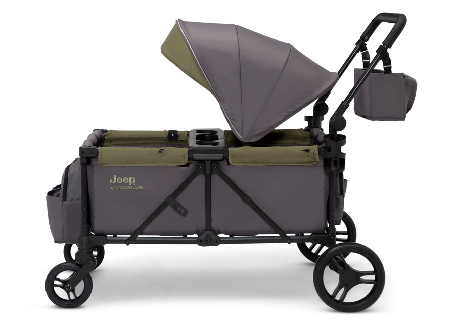 Grey with Olive Green (2380) 12-Jeep Sport All-Terrain Stroller Wagon
