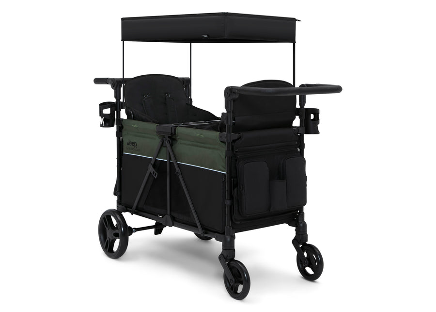 Black and Green (2378) 3-Jeep Aries Stroller Wagon