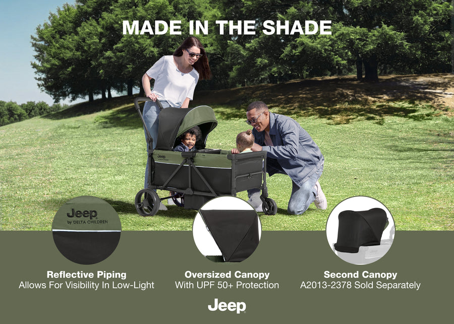 Black/Green (2378) 2-TurboGlyde Stroller Wagon