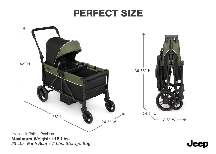 Black/Green (2378) 5-TurboGlyde Stroller Wagon