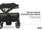 Black/Green (2378) 3-Jeep Evolve JXP All-Terrain 2-Seater Stroller Wagon