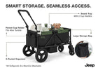 Black/Green (2378) 4-Jeep Evolve JXP All-Terrain 2-Seater Stroller Wagon