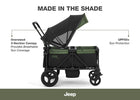 Black/Green (2378) 9-Jeep Evolve JXP All-Terrain 2-Seater Stroller Wagon