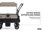 Black and Tan (2473) 4-Jeep Wrangler Mojave All-Terrain 2-Seater+ Stroller Wagon with Built-In Standing Board