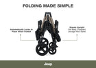 Black and Tan (2473) 7-Jeep Wrangler Mojave All-Terrain 2-Seater+ Stroller Wagon with Built-In Standing Board