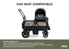 Black and Tan (2473) 8-Jeep Wrangler Mojave All-Terrain 2-Seater+ Stroller Wagon with Built-In Standing Board