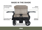 Black and Tan (2473) 9-Jeep Wrangler Mojave All-Terrain 2-Seater+ Stroller Wagon with Built-In Standing Board